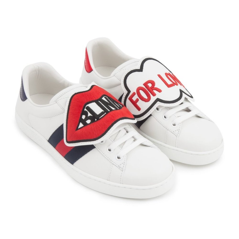 GUCCI Ace Blind for Love Sneakers Size 4.5